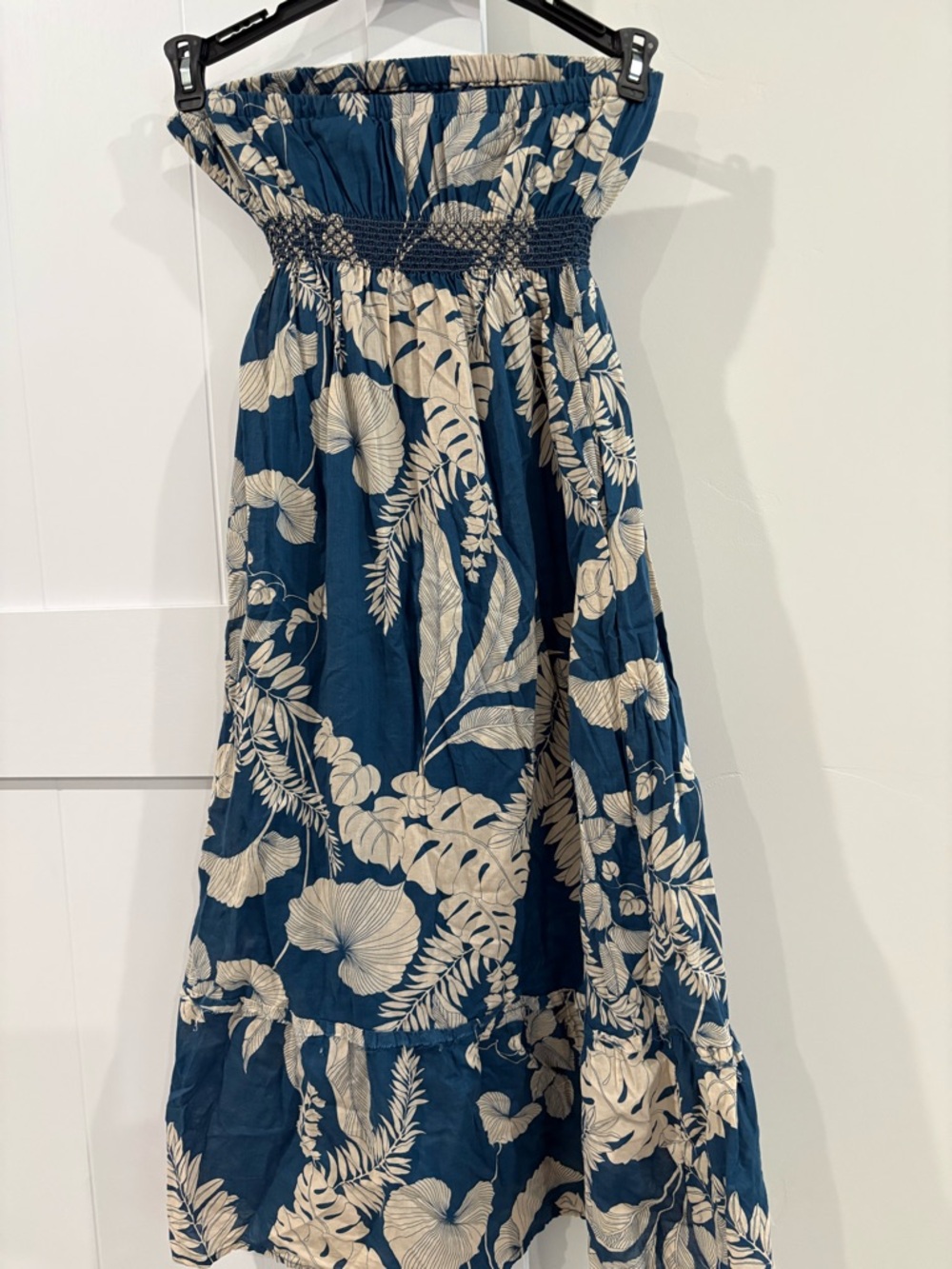 Roxy Teal Blue Floral Backless Sundress - Picture 2 of 4